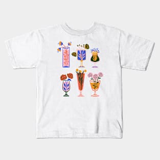 Floral cocktails Kids T-Shirt